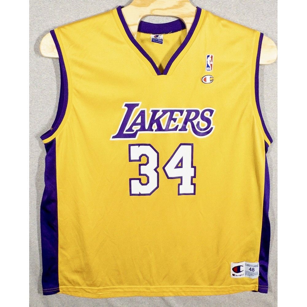 Vintage 90's Champion Shaquille‎ O'Neal Lakers Jersey Mens XL